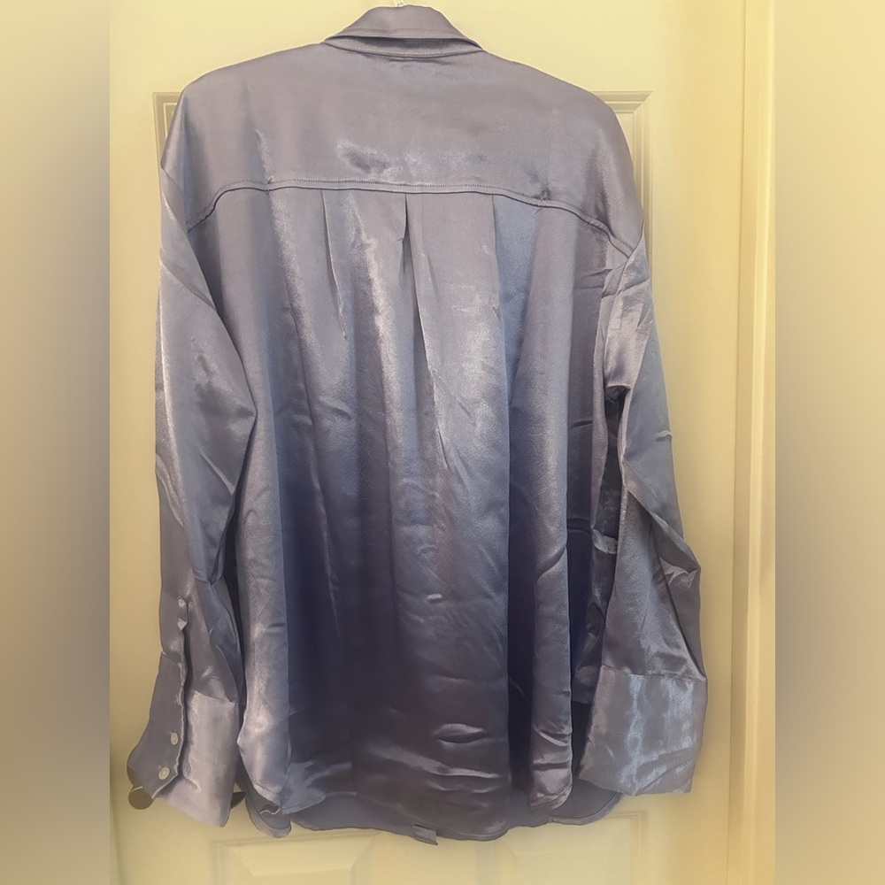 Free People Lavender Satin Blouse - Picture 3 of 6